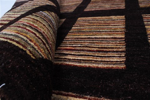 Modern Beige Hand Knotted 410 X 66 Area Rug 250-27204 Image 13
