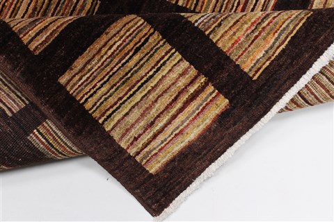 Modern Beige Hand Knotted 410 X 66 Area Rug 250-27204 Image 1