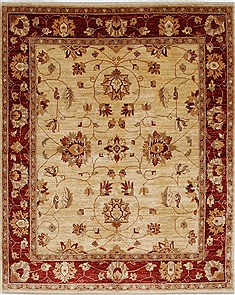 Pakistani Pishavar Beige Rectangle 13x20 ft and Larger Wool Carpet 27205