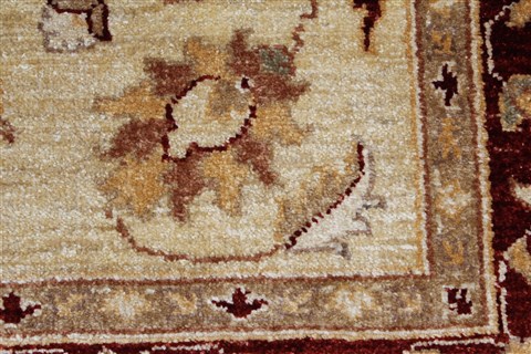 Pishavar Beige Hand Knotted 51 X 60 Area Rug 250-27206 Image 10