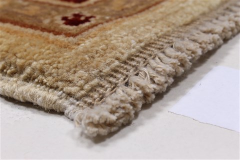Pishavar Beige Hand Knotted 51 X 60 Area Rug 250-27206 Image 8