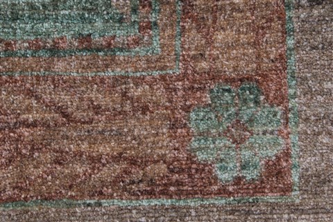 Pishavar Brown Hand Knotted 41 X 56 Area Rug 250-27207 Image 14