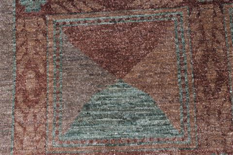 Pishavar Brown Hand Knotted 41 X 56 Area Rug 250-27207 Image 4