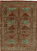 Pishavar Brown Hand Knotted 41 X 56  Area Rug 250-27207 Thumb 0