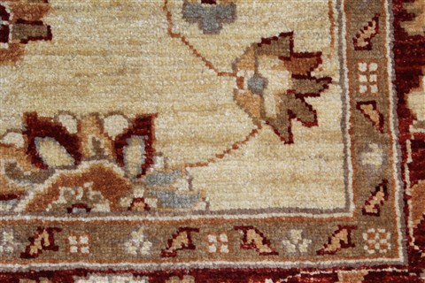 Pishavar Beige Hand Knotted 51 X 511 Area Rug 250-27208 Image 10