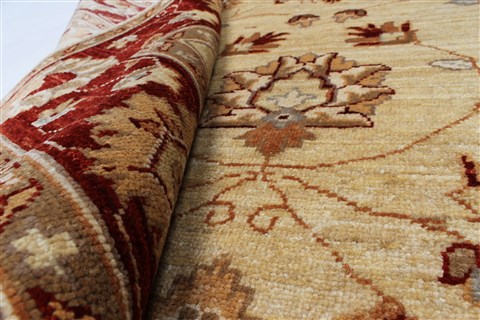 Pishavar Beige Hand Knotted 51 X 511 Area Rug 250-27208 Image 1
