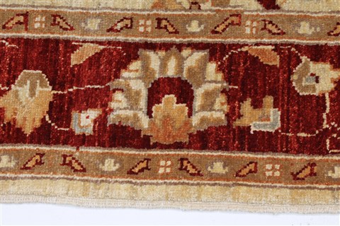 Pishavar Beige Hand Knotted 51 X 511 Area Rug 250-27208 Image 5