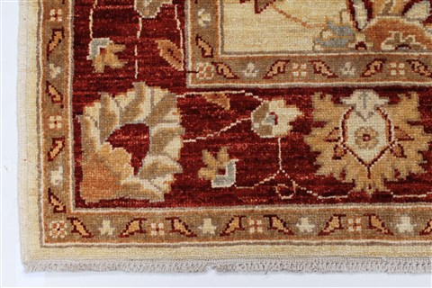 Pishavar Beige Hand Knotted 51 X 511 Area Rug 250-27208 Image 7