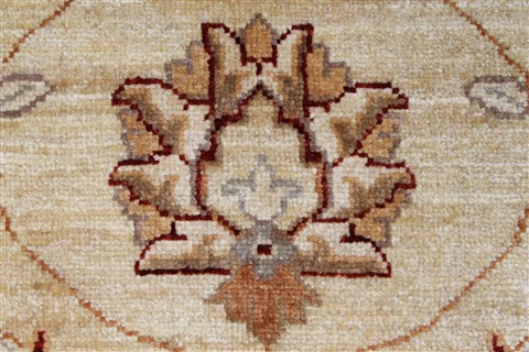 Pishavar Beige Hand Knotted 51 X 511 Area Rug 250-27208 Image 9