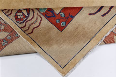 Gabbeh Beige Hand Knotted 410 X 611 Area Rug 250-27209 Image 1