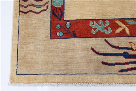 Gabbeh Beige Hand Knotted 410 X 611 Area Rug 250-27209 Image 5