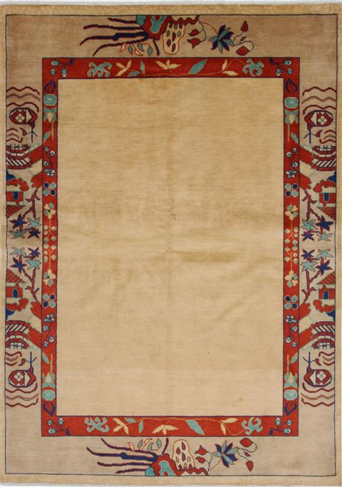 Gabbeh Beige Hand Knotted 410 X 611 Area Rug 250-27209 Image 0