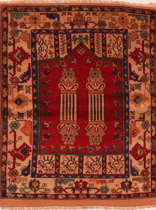 Kazak Red Hand Knotted 39 X 47 Area Rug 100-27211 Image 0