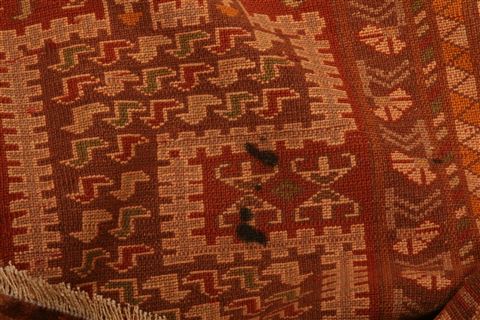 Kurdi Brown Hand Knotted 43 X 53 Area Rug 253-27212 Image 1