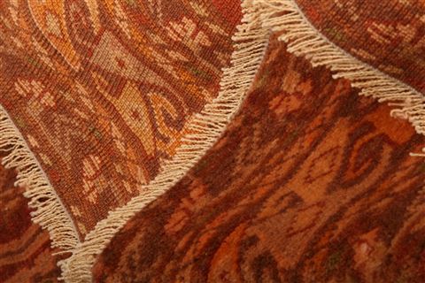 Kurdi Brown Hand Knotted 43 X 53 Area Rug 253-27212 Image 3