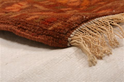 Kurdi Brown Hand Knotted 43 X 53 Area Rug 253-27212 Image 7