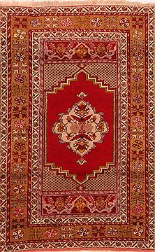 Turkish Kazak Red Rectangle 3x5 ft Wool Carpet 27213