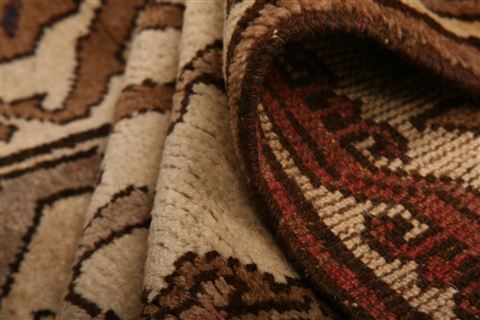 Baluch Brown Runner Hand Knotted 29 X 510 Area Rug 253-27218 Image 4