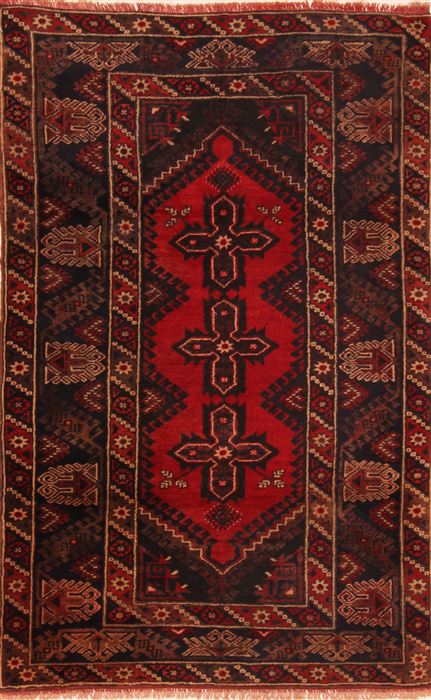Kazak Red Hand Knotted 37 X 61 Area Rug 100-27226 Image 0