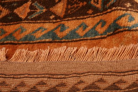 Kurdi Orange Hand Knotted 311 X 63 Area Rug 253-27227 Image 7
