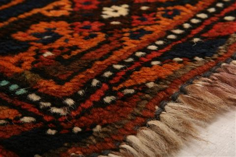 Shiraz Orange Hand Knotted 42 X 511 Area Rug 253-27229 Image 2