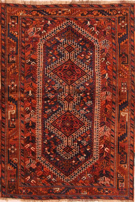 Shiraz Orange Hand Knotted 42 X 511 Area Rug 253-27229 Image 0