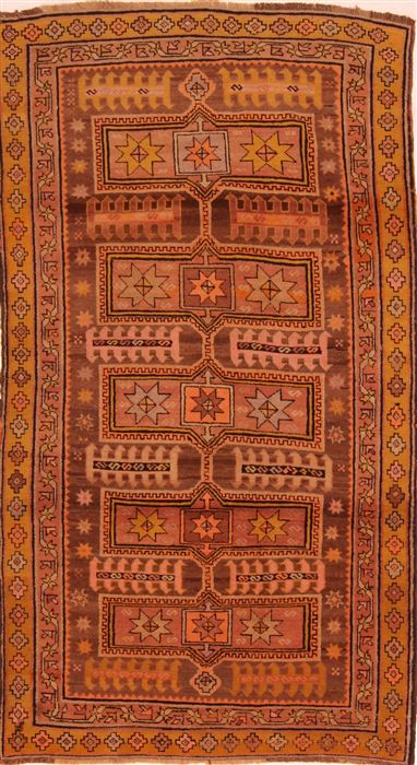 Shirvan Brown Hand Knotted 37 X 67 Area Rug 253-27232 Image 0