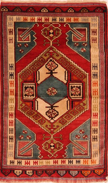 Kazak Red Hand Knotted 41 X 67 Area Rug 253-27237 Image 0