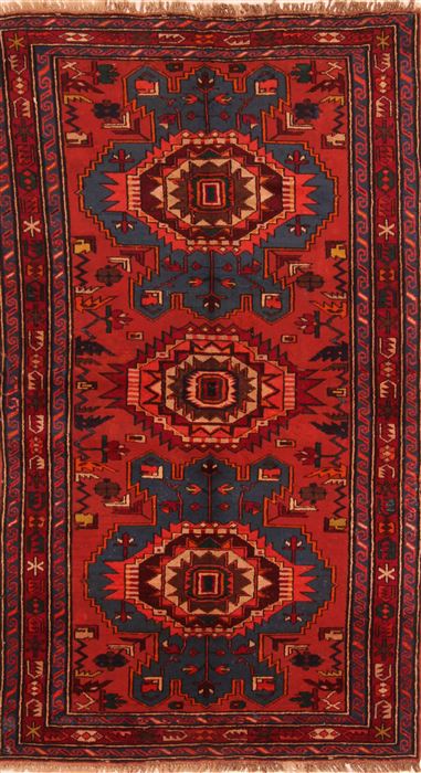 Kazak Red Hand Knotted 40 X 70 Area Rug 100-27239 Image 0