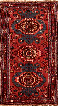 Kazak Red Hand Knotted 4'0" X 7'0"  Area Rug 100-27239