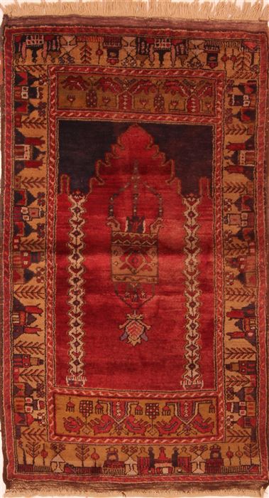 Kazak Red Hand Knotted 32 X 55 Area Rug 253-27241 Image 0