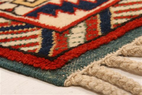 Shirvan Blue Hand Knotted 28 X 411 Area Rug 253-27242 Image 1