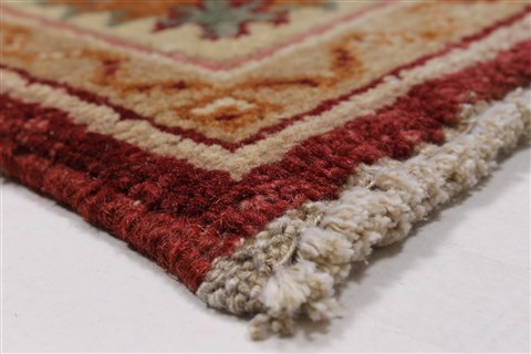 Pishavar Beige Hand Knotted 47 X 72 Area Rug 250-27243 Image 9
