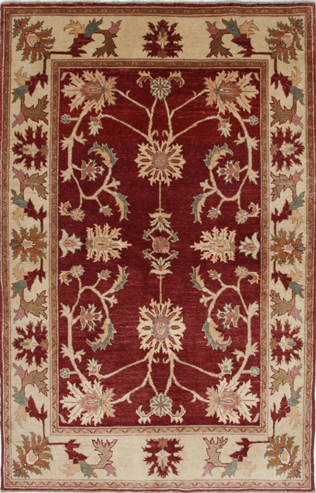 Pishavar Beige Hand Knotted 47 X 72 Area Rug 250-27243 Image 0