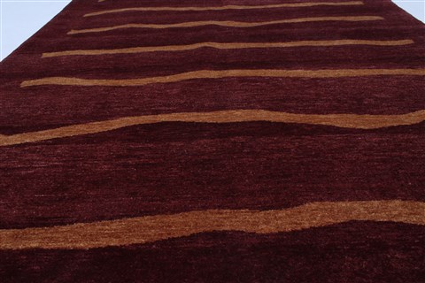 Modern Beige Hand Knotted 47 X 611 Area Rug 250-27244 Image 3