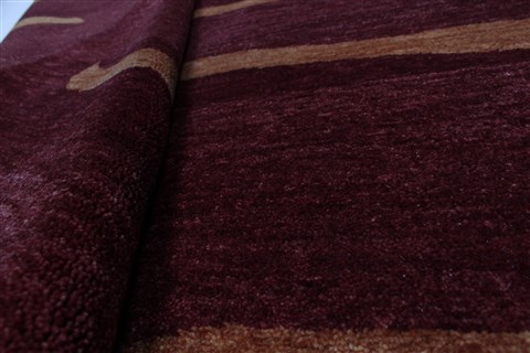 Modern Beige Hand Knotted 47 X 611 Area Rug 250-27244 Image 9