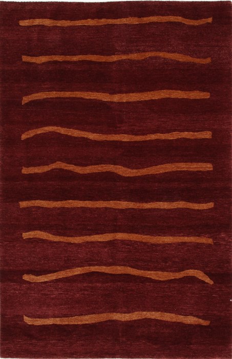 Modern Beige Hand Knotted 47 X 611 Area Rug 250-27244 Image 0
