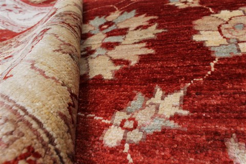 Pishavar Red Hand Knotted 411 X 611 Area Rug 250-27245 Image 1