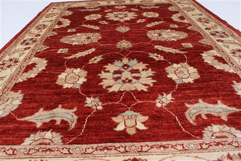 Pishavar Red Hand Knotted 411 X 611 Area Rug 250-27245 Image 4