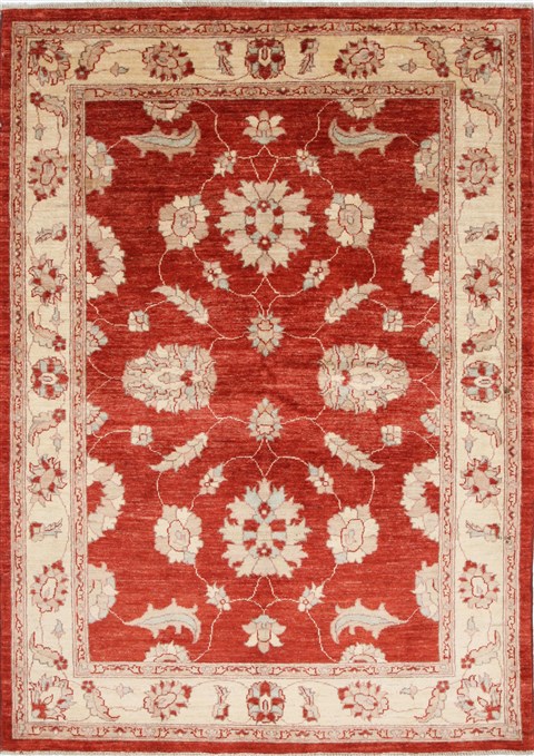 Pishavar Red Hand Knotted 411 X 611 Area Rug 250-27245 Image 0