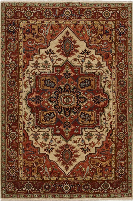 Serapi Beige Hand Knotted 311 X 510  Area Rug 250-27252 Image 0