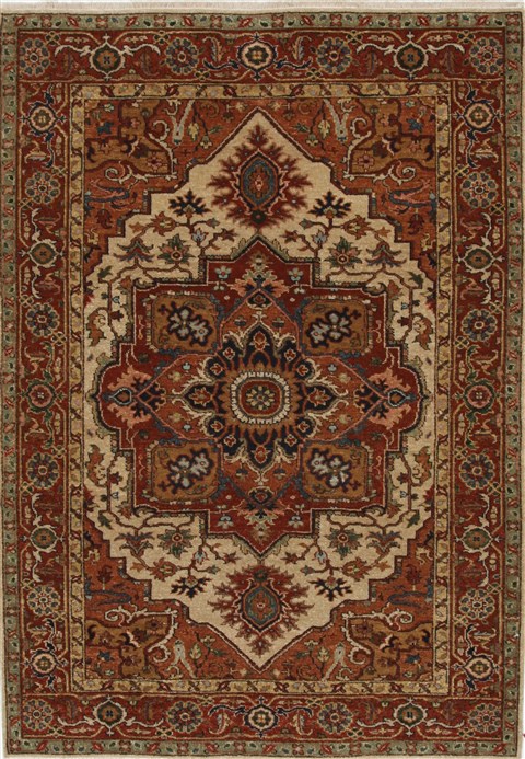 Serapi Beige Hand Knotted 311 X 59  Area Rug 250-27256 Image 0