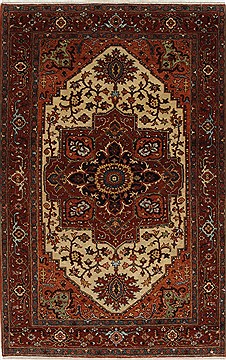 Serapi Brown Hand Knotted 3'11" X 5'11"  Area Rug 250-27257