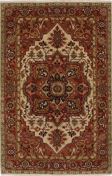 Serapi Beige Hand Knotted 40 X 61  Area Rug 250-27261 Image 0