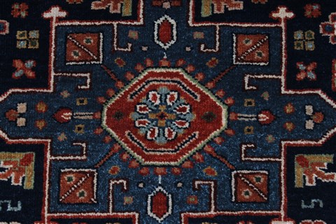 Karajeh Blue Hand Knotted 40 X 60 Area Rug 250-27263 Image 10