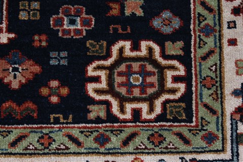 Karajeh Blue Hand Knotted 40 X 60 Area Rug 250-27263 Image 11