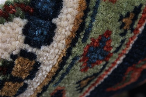 Karajeh Blue Hand Knotted 40 X 60 Area Rug 250-27263 Image 1