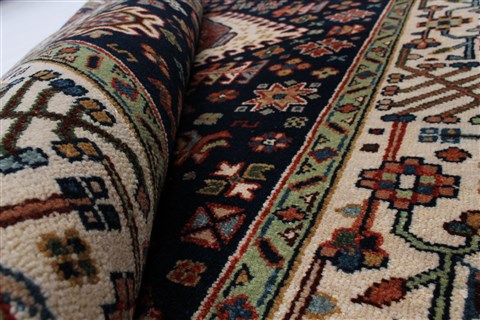 Karajeh Blue Hand Knotted 40 X 60 Area Rug 250-27263 Image 2