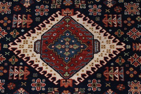 Karajeh Blue Hand Knotted 40 X 60 Area Rug 250-27263 Image 7