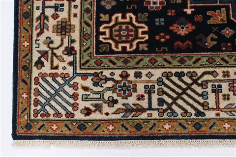 Karajeh Blue Hand Knotted 40 X 60 Area Rug 250-27263 Image 8